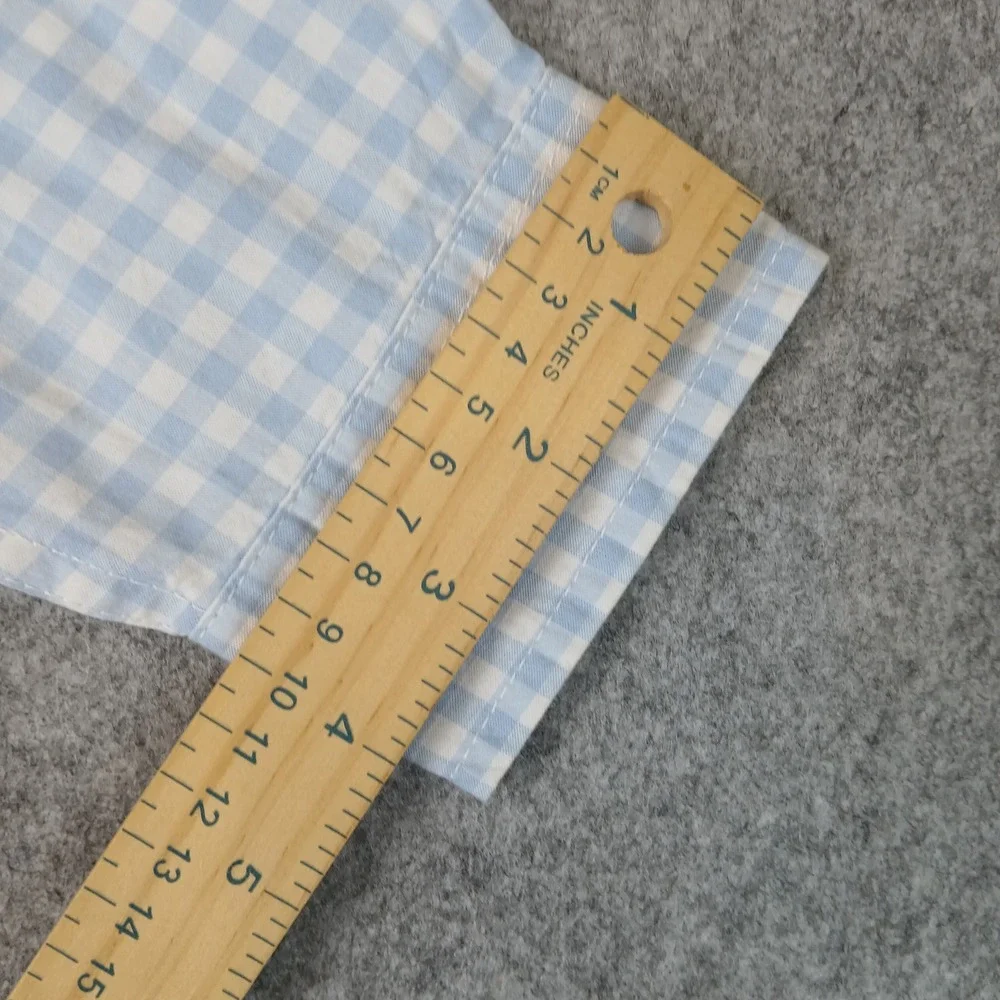 The Children's Place Button Down Boys XXL 16 Blue Gingham Dad & Me Shirt 3036673